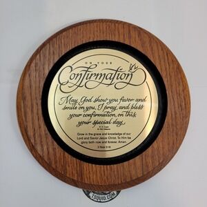 Dicksons Confirmation Plaque Unisex Wood Brass 2 Peter 3:18 Religious Gift 7.5in